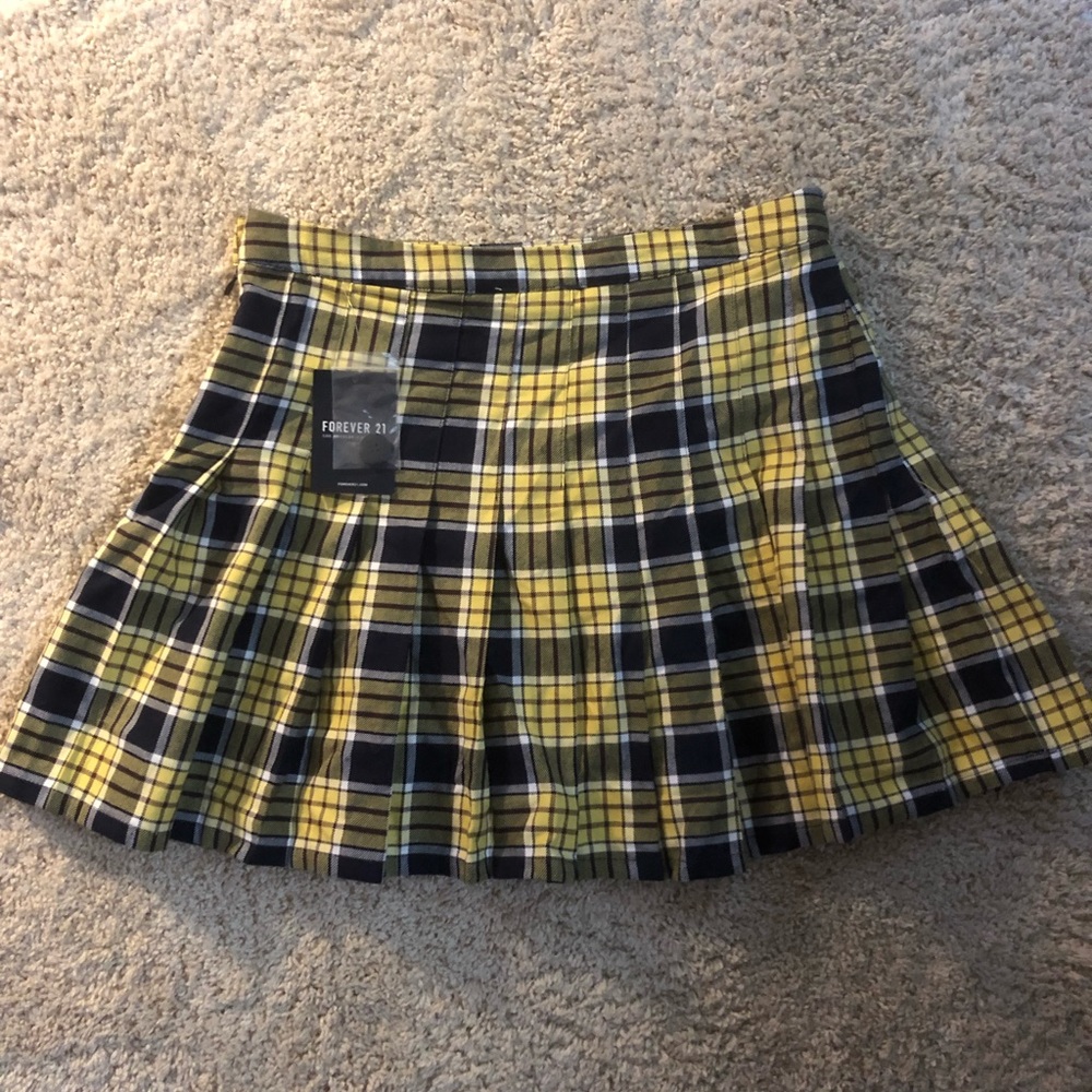 Plaid Pleated Skirt